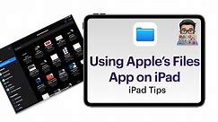 Using Apple's Files app on iPad (iPadOS 14 Tips)