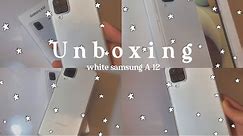 Unboxing samsung A12 aesthetic // set up + unboxing + accessories 🤍