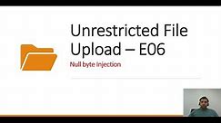 Null Byte Injection | File Upload E06