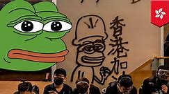 Pepe the Frog being used asresistance symbol in Hong Kong