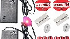 Fake Car Alarm, Dummy Car Alarm,(Batteries Included) Red LED Light Simulate Imitation Security System, Warning Anti-Theft Flash Blinking Lamp (Red Light-2 Pack)