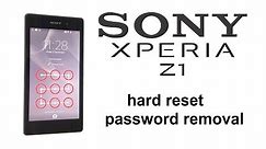 Sony XPERIA Z Z1 Z2 Z3 Z5 - Hard Reset, Unlock Password, Screen Lock removal