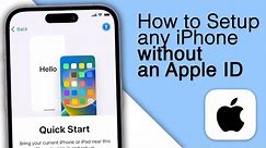 How to Setup any iPhone without an Apple ID! [2024]
