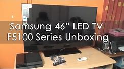 Samsung 46 inch LED TV F5100 1080p 100Hz Unboxing