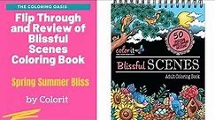 Colorit “Blissful Scenes” Completed Pages Adult Coloring Book