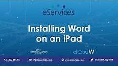 Installing Word on the iPad | Tutorial