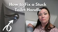 How to Fix A Stuck Toilet Handle | Toilet Handle Sticks | Toilet Handle Stays Down | Toilet Handle