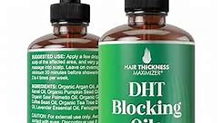 DHT Blocker For Women, Men. Vegan Thickening, Moisturizing, Strengthening DHT Blocking Serum. Topical Scalp Oil Treatment For Weak, Frizzy, Dry Hair 1oz