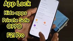 How to Use App Lock Oppo F21 Pro | App lock | Hide apps | Private Safe