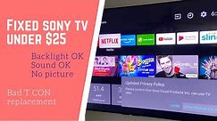 How to Fix SONY TV Under $25 - Backlight, No Picture (T CON replacement/USB update!)