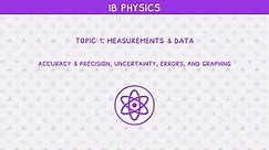 IB Physics Topic 1 Video 2: Accuracy and Precision, Uncertainty, Errors, and Graphing