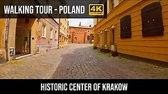 Walking through Kazimierz (Jewish Quarter) of Krakow in Poland - 4k virtual tour