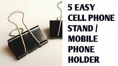 5 Easy Phone Holder Ideas | How to make phone holders in 5 mins using Waste Materials - DIY Crafts