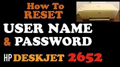 How To Reset USER NAME & PASSWORD On ANY HP Printer review !