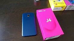 Samsung J4 Blue 2/16gb 2018 Unboxing & first look in Hindi