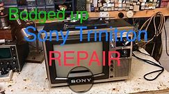 Customer Repair - Bodged Up Vintage Sony Trinitron Repair - Mullard Repairs