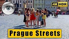 Prague Walking Tour - The heat promenade towards the Old Town Square 🇨🇿 Сzech Republic 4k HDR ASMR