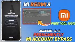 Redmi 8/8A Mi Account Permanently Unlock With Free Tool MIUI 11/12/13 | Mi Account Unlock Tool New