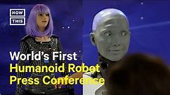 UN AI Event Holds World's First Humanoid Robot Press Conference