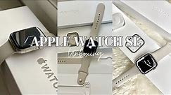  Apple Watch SE 2nd Gen (2023) unboxing (40mm Starlight) + set up & accessories 𐙚˙⋆.˚ ᡣ𐭩
