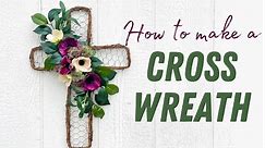 How to make an Easter Cross Wreath/ DIY Door Hanger Tutorial