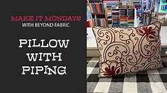 How to Sew a Pillow with Piping and Invisible Zipper - Make It Mondays - Pillow Palooza