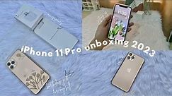iPhone 11 Pro (Gold • 256 gb) 🫶🏻 unboxing + setup, accessories 2023 | secondhand 📱@jadidgadgets