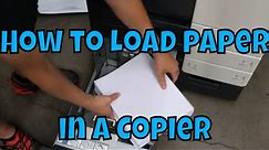 #Konica How to properly load paper on a copier!!!!