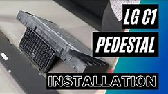 How To Assemble And Install The LG OLED65C1 Pedestal