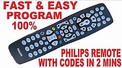 Setup and Program Philips Universal Remote Control by Direct Codes Entry