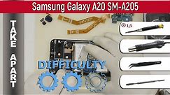 How to disassemble 📱 Samsung Galaxy A20 SM A205 Take apart Tutorial