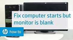The Computer Starts but the Monitor is Blank - Windows 8 Desktops | HP Computers | HP Support