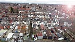 Small Heath Birmingham UK Birds Eye View Aerial Drone Footage February 2022