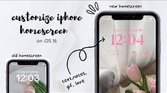 How to customize iPhone homescreen | lockscreen on iOS16 | iPhone 11 | 2022 | aesthetic