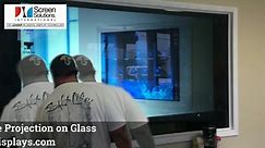 100 inch Rear Projection Film on Glass with Thru Glass Touch