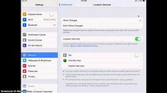 Setting iPads to Use Location Services (Find My iPad)