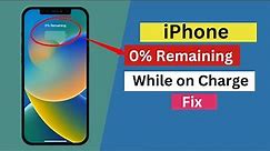 iPhone 0% Remaining on Charging ! Fix Charging stuck on 0% tested.