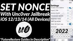 How to Set Nonce Generator with Unc0ver Jailbreak for downgrading to unsigned iOS versions | 2022