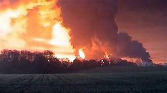 Massive fire at Buncefield oil depot, 2005