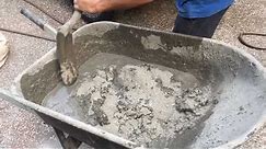 How to mix and make concrete pavers from a mold.