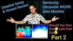 Samsung Ultrawide WQHD Monitor 34" SJ55W Review &Setup Dex Muti Device SplitScreen Freesync Fornite🤩