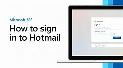 How to sign in to Hotmail