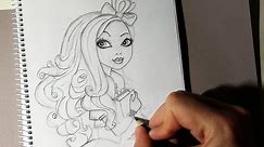 How to draw Apple White from Ever After High step by step