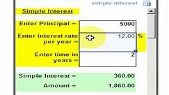 How to calculate the simple interest on a loan (business math)