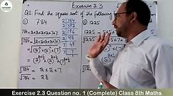 Unit 2 Ex. 2.3 Question no. 1 Class 8 Math PTB (Square root by Prime Factorization Method) Learning 