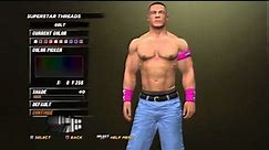 WWE 12 - Superstar Threads John Cena Pink "Rise Above Cancer" Night of Champions In Ring Attire