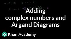 Adding complex numbers and Argand Diagrams | Precalculus | Khan Academy