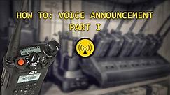 Motorola Voice Announcement Files: How-To Part 1, Generate Audio Files