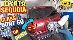 Toyota Sequoia rear trunk window motor test and replace Part 2