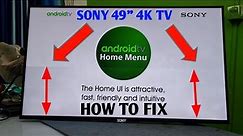 SONY 49" 4K TV HORIZONTAL STRIPES ON THE SCREEN HOW TO FIX || HOW TO REPAIR SONY 4K TV PANEL FAULT |